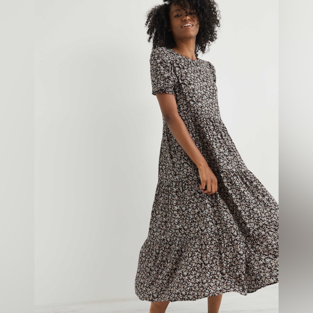 Aerie Garden Party Tiered Midi Dress